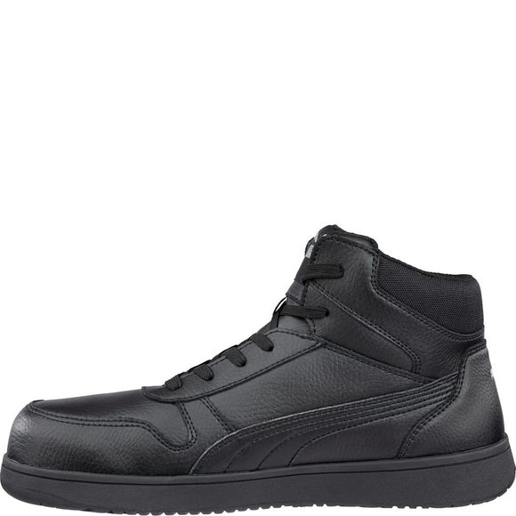PUMA WOMEN'S FRONTCOURT BLACK MID WNS EH INDUSTRIAL SHOE, 7.5 - Picture 6 of 6